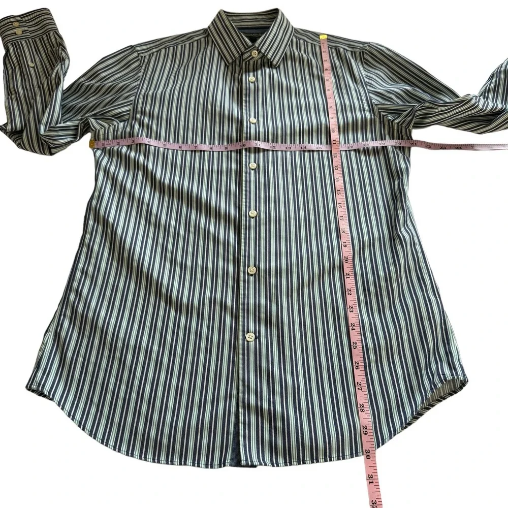 Banana Republic Men's Non‎ Iron Tailored Slim Fit Stripe Dress Shirt Size Medium